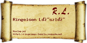 Ringeisen László névjegykártya